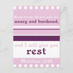 I Will Give You Rest Postcard