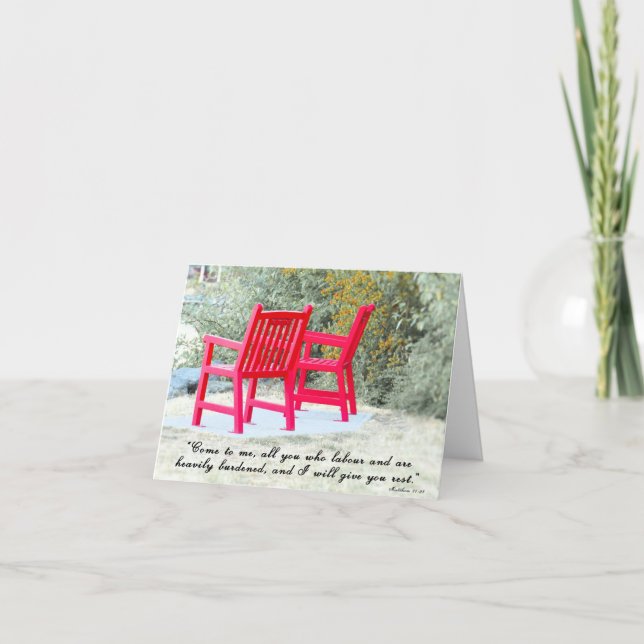 "I Will Give You Rest" - Scripture Card (Front)
