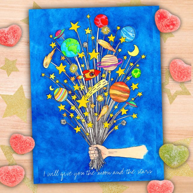 I will give you the moon and the stars postcard (Creator Uploaded)