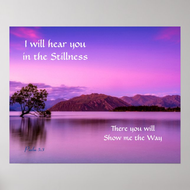 I Will Hear you in the Stillness Purple Poster  (Front)