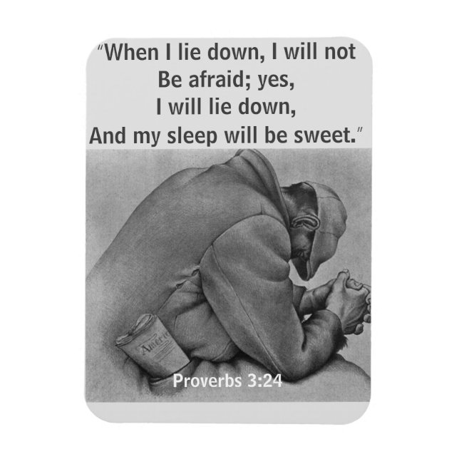 I will lie down,  And my sleep will be sweet Magnet (Vertical)