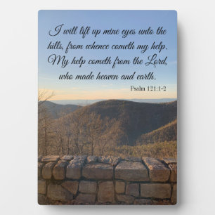 I Will Lift Up Mine Eyes Pslam 121 Plaque