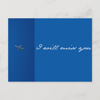 I will miss you ! postcard