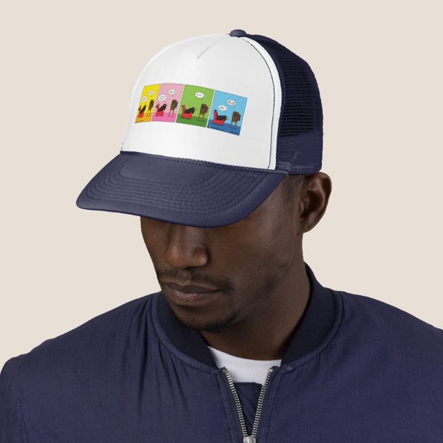I Will Never Sleep Comic Trucker Hat (In Situ)