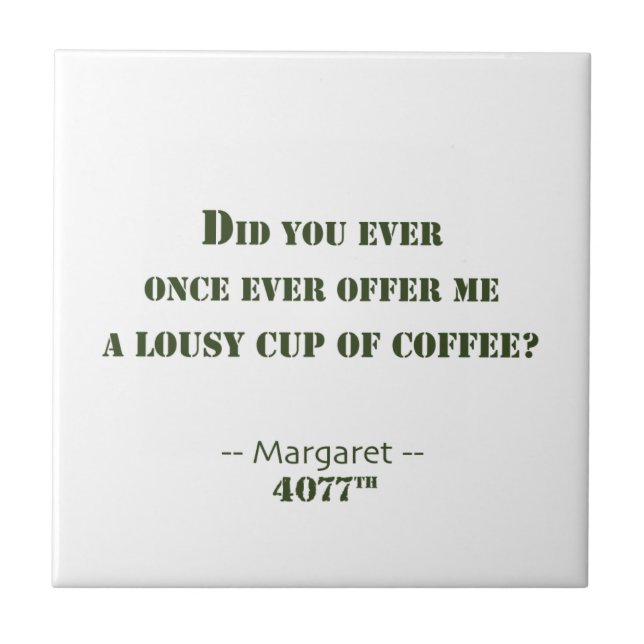 I Will Not Carry a Gun Tile (Front)