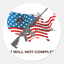 I Will Not Comply Right to Bear Arms AR15 Flag