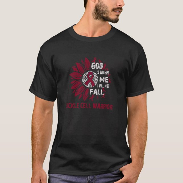I will not fall SICKLE CELL warrior  T-Shirt (Front)