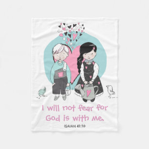 I Will Not Fear Boy Girl Fleece Blanket