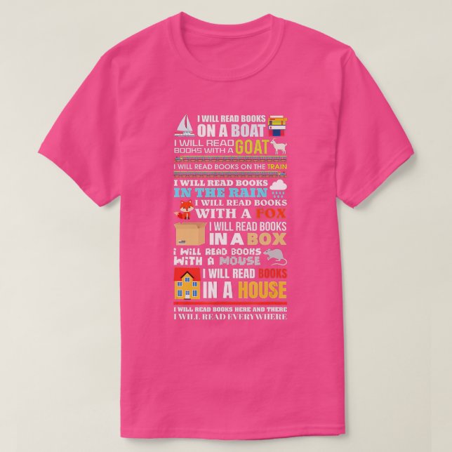 I Will Read Books On a Boat Reading  Gift for Read T-Shirt (Design Front)