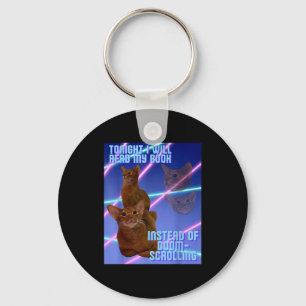 I will read my book instead of doomscrolling key ring