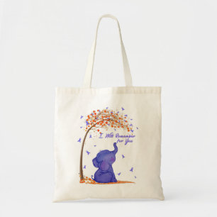I Will Remember For You Alzheimers Awareness Elepl Tote Bag