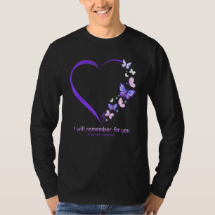 I Will Remember For You Butterfly Alzheimer's Awar T-Shirt