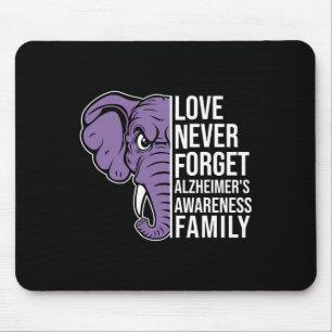 I Will Remember For You Purple Ribbon Heimerheimer Mouse Pad