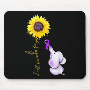 I Will Remember For You Sunflower Elephant Heimerh Mouse Pad