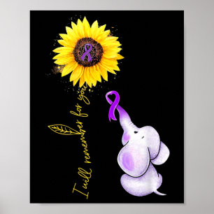 I Will Remember For You Sunflower Elephant Heimerh Poster
