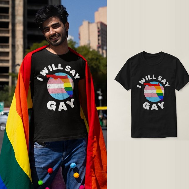 I Will Say Gay Florida LGBTQIA Rainbow LGBT Pride T-Shirt (Creator Uploaded)