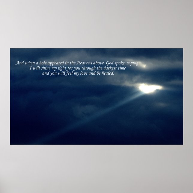 "I will shine my light for you..." spiritualposter Poster (Front)