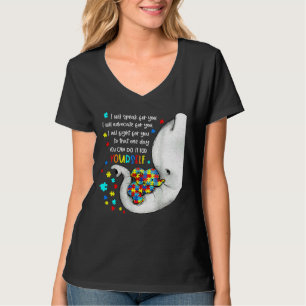 I Will Speak For You Elephant Mum Autism Child Awa T-Shirt