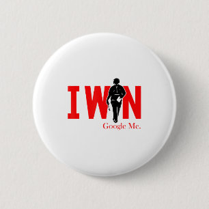 I Win Google Me Motivational Confidence Shirt  6 Cm Round Badge