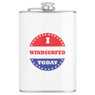 I Windsurfed Today Hip Flask