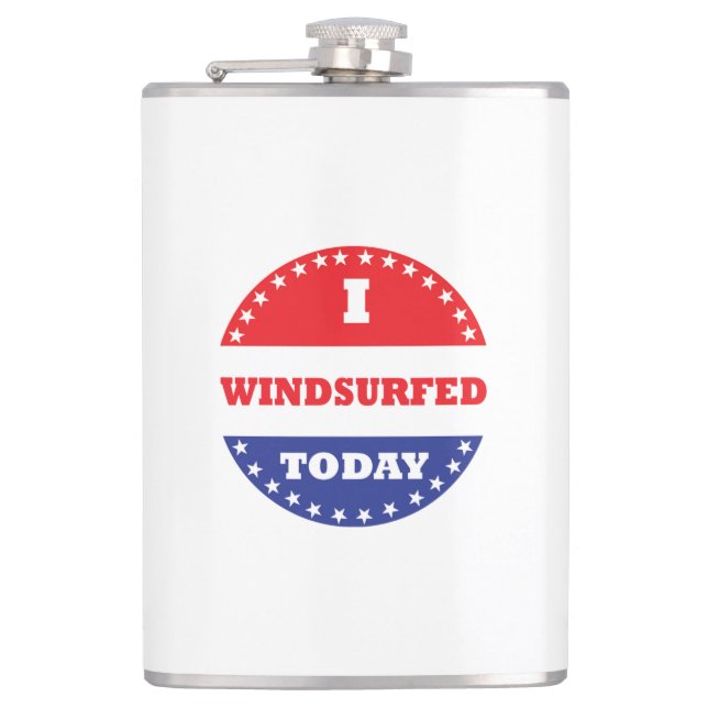 I Windsurfed Today Hip Flask (Front)