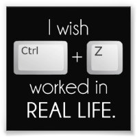 I Wish Ctrl Z Worked in Real Life