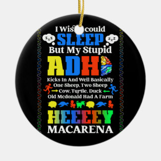 I Wish I Could Sleep But My Stupid Adhd Kicks In A Ceramic Tree Decoration