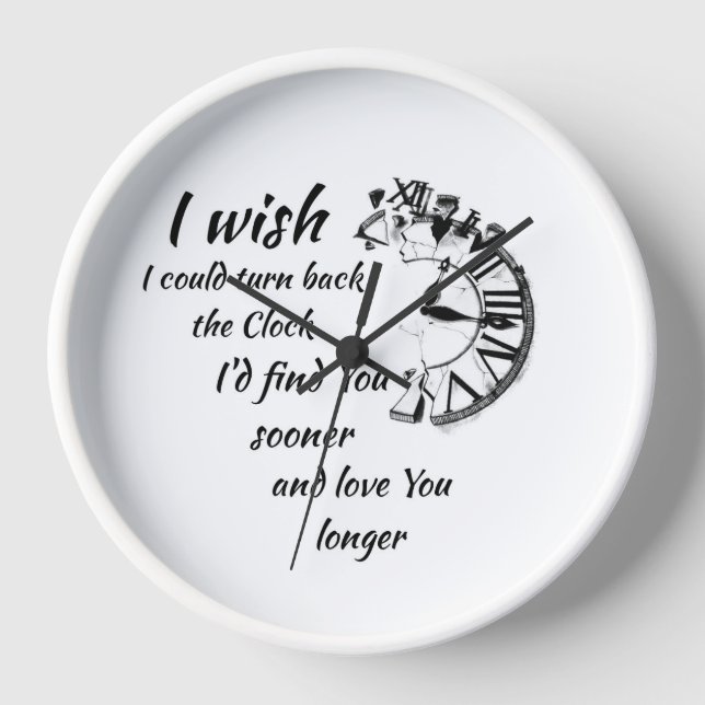 I wish  I could turn back Clock (Front)