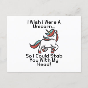 I Wish I Was A Unicorn Postcard