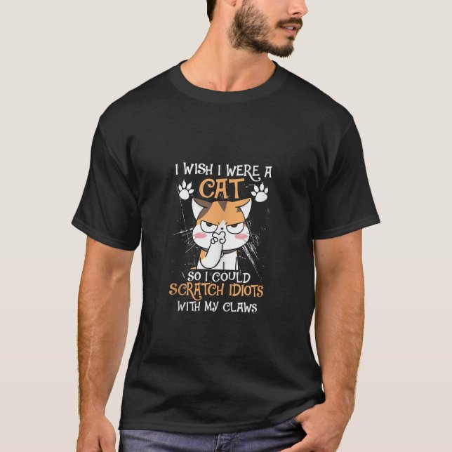 I Wish I Were A Cat Funny Tank Top (Front)