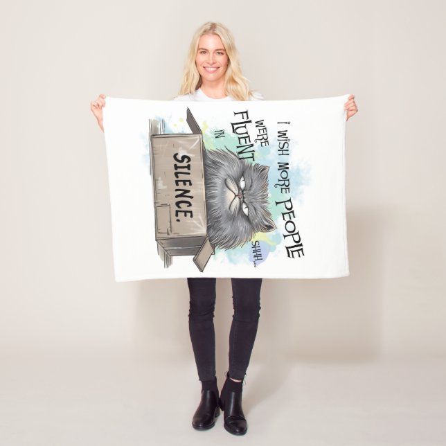 I wish more people were fluent fleece blanket (In Situ)