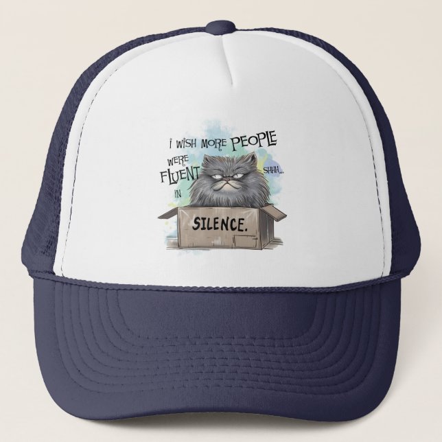 I wish more people were fluent trucker hat (Front)