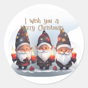 I wish you a Merry Christmas Classic Round Sticker