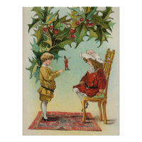 I WIsh You a Merry Christmas - vintage postcard