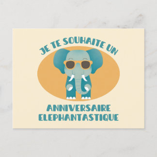 I wish you an elephantastic birthday postcard