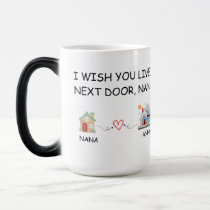 I Wish You Lived Next Door Mug, Personalised Mug