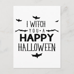 I witch you a happy Halloween Postcard