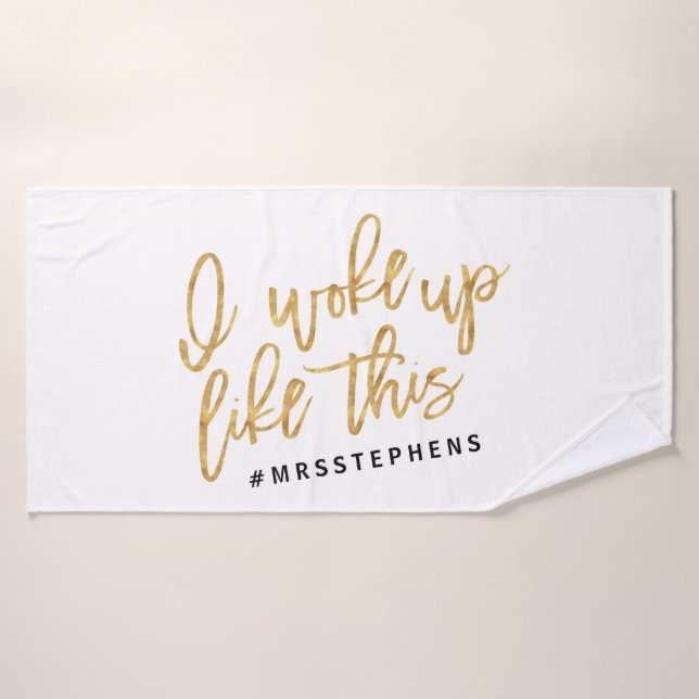 I woke up like this #MR... Bath Towel (Bath Towel)