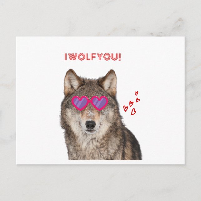 I wolf you  postcard (Front)