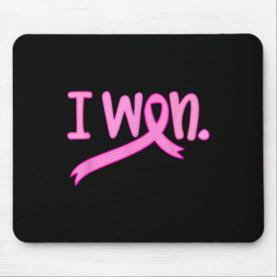 I Won Breast Cancer Awareness Support Pink Ribbon Mouse Pad