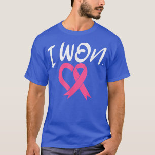 I Won Breast Cancer Awareness Support Pink Ribbon  T-Shirt
