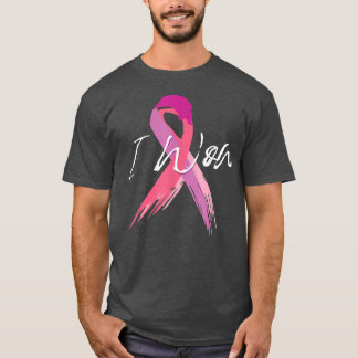 I won breast cancer awareness support pink ribbon  T-Shirt