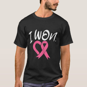 I Won Breast Cancer Awareness Support Pink Ribbon  T-Shirt
