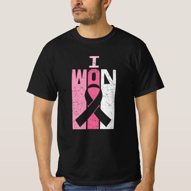 I Won Breast Cancer Awareness Warrior Survivor  T-Shirt (Front)