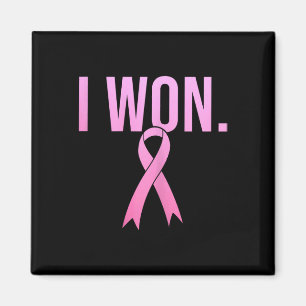 I Won Breast Cancer Survivor Awareness Month Pink Magnet