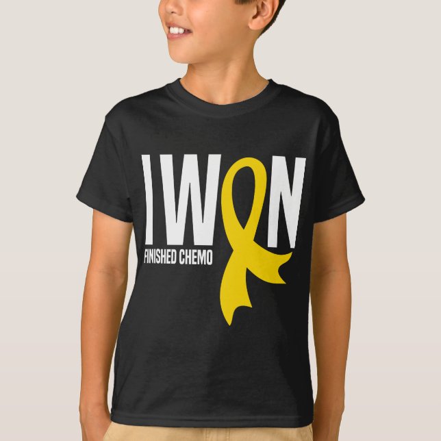 I Won Finished Chemo Childhood Cancer Survivor T-Shirt (Front)