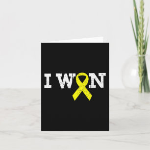 I WON Gold Ribbon Kid Support Childhood cancer awa Card