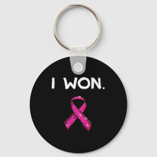 I Won Survivors  Breast Cancer Awareness  Pink  Key Ring