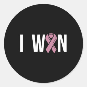 I Won World Cancer Day Classic Round Sticker
