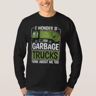 I Wonder If Garbage Trucks Recyling Outfit for Tod T-Shirt